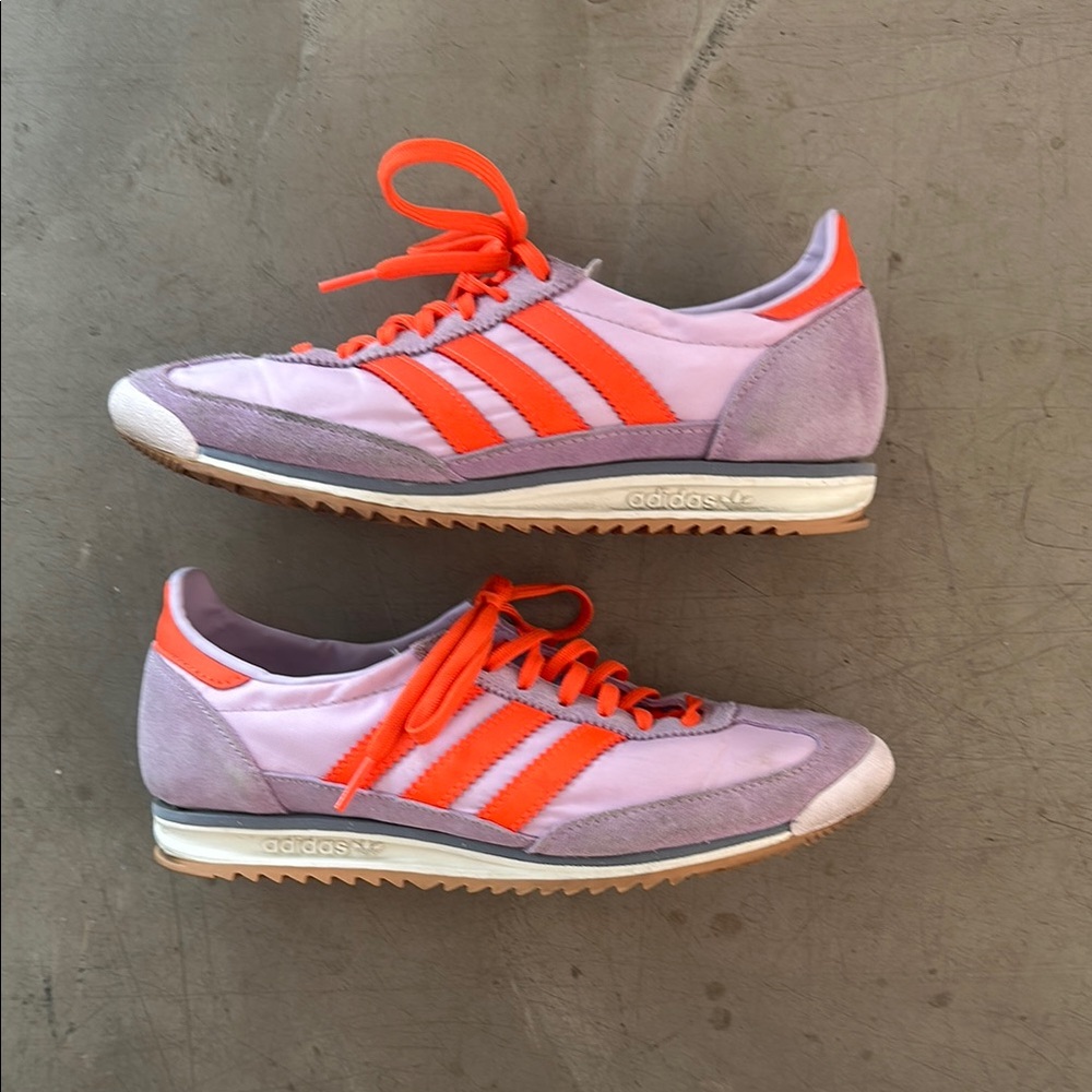 Adidas Women's Purple and Orange Sneakers